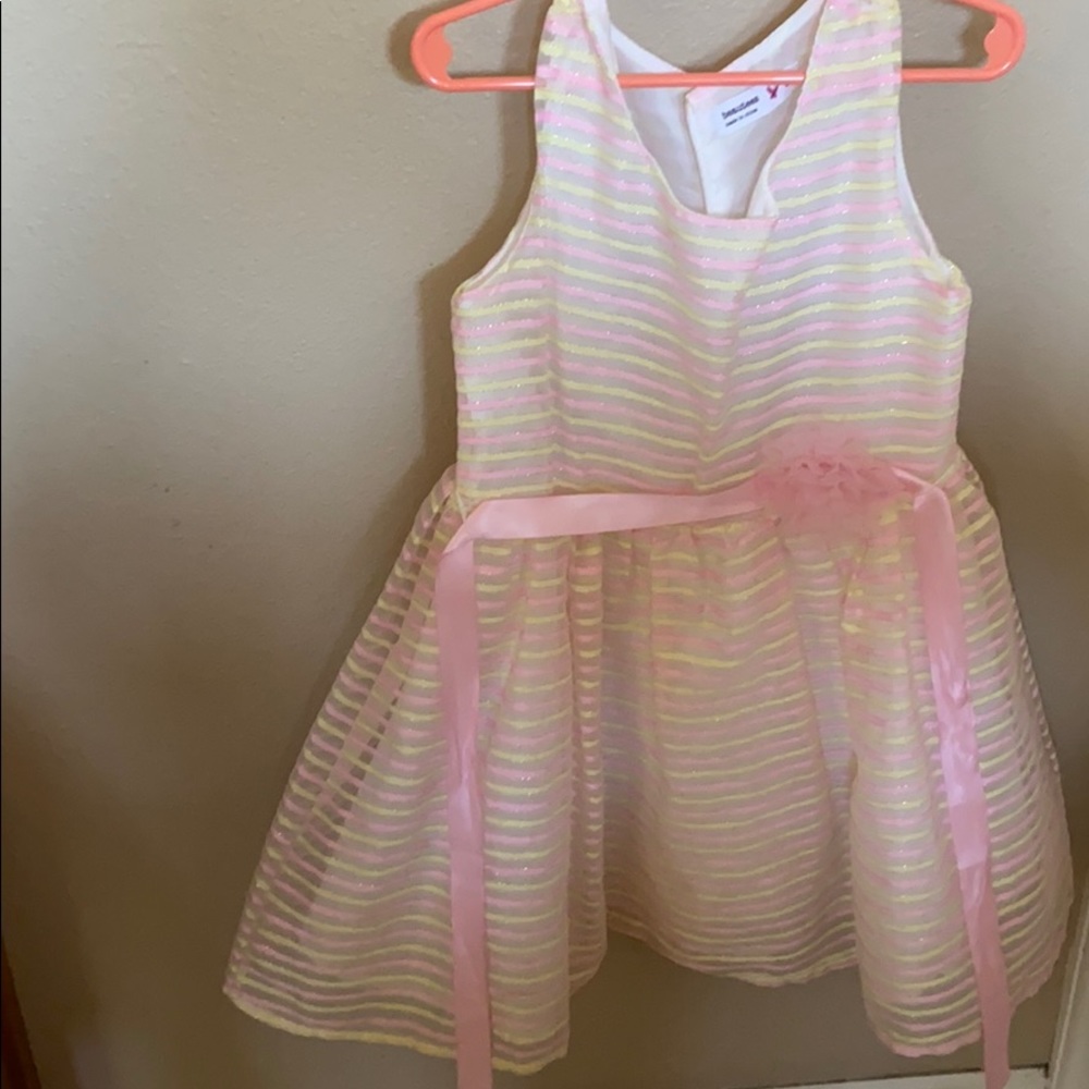 Girls Dress with pink tie
